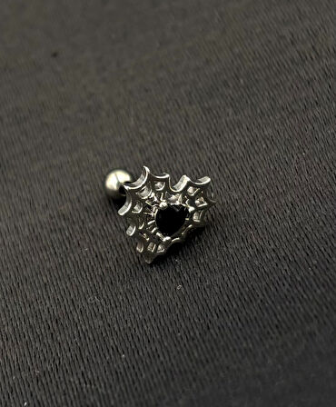 Gümüş Renk Cerrahi Çelik Tragus/Kıkırdak Piercing