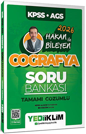 Yediiklim 2026 KPSS AGS Coğrafya Konu-Soru ve Haritalarla Türkiye Coğrafyası Seti 3 Kitap Hakan Bileyen