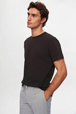 Ds Damat Slim Fit Antrasit %100 Pamuk T-Shirt 4HC141996753M