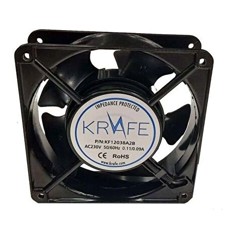 Krafe 120X120X38 220V Ac 0.11A Rulmanlı Fan