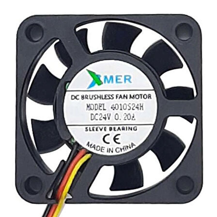Xmer 40X40X10Mm 24V 0.10A 3 Kablolu Fan