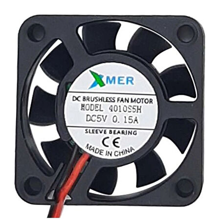 Xmer 40X40X10Mm 5V 0.15A 2 Kablolu Fan