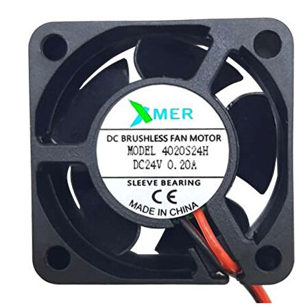 Xmer 40X40X20Mm 24V 0.20A 2 Kablolu Fan