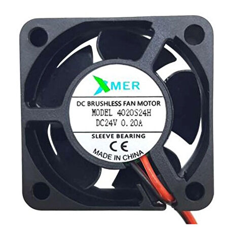 Xmer 40X40X20Mm 24V 0.50A 3 Kablolu Fan