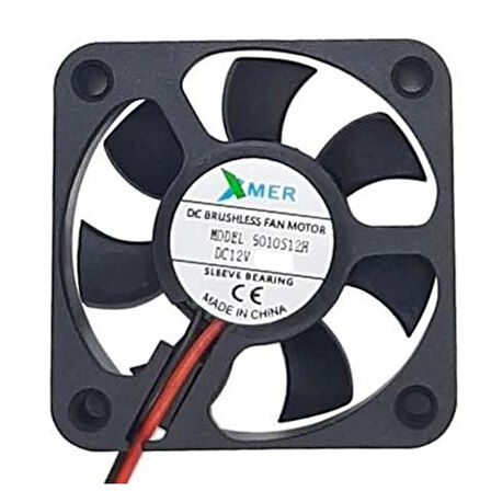 Xmer 50X50X10Mm 12V 0.15A 2 Kablolu Fan