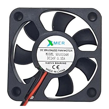 Xmer 50X50X10Mm 24V 0.10A 2 Kablolu Fan