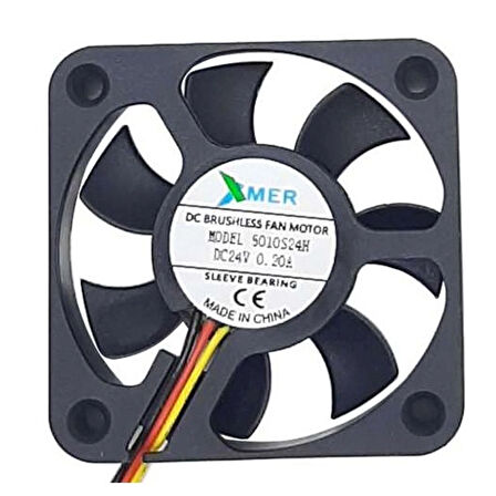 Xmer 50X50X10Mm 24V 0.20A 3 Kablolu Fan