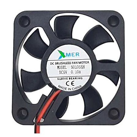 Xmer 50X50X10Mm 5V 0.10A 2 Kablolu Fan