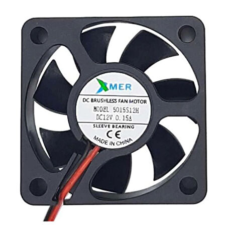 Xmer 50X50X15Mm 12V 0.15A 2 Kablolu Fan