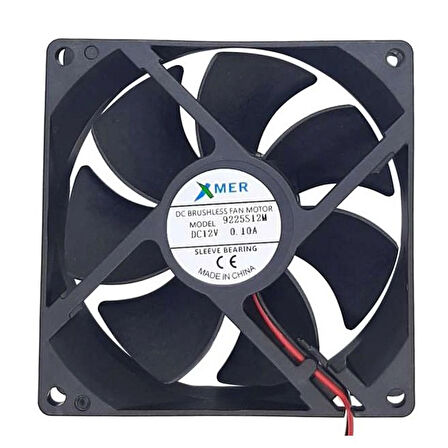 Xmer 92X92X25Mm 12V 0.10A 2 Kablolu Fan