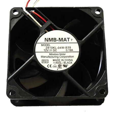 Nbm - Mat 2810KL-04W-B39 70x70x25mm 12v 3 Kablo Soketli Fan