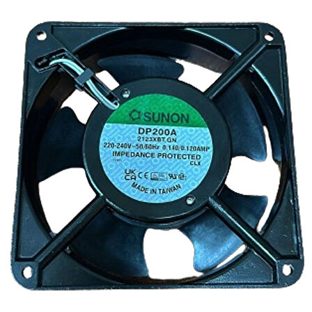 Sunon DP200A 2123XBT.GN 220V 0.14A Rulmanlı Metal Kanat Kare Fan