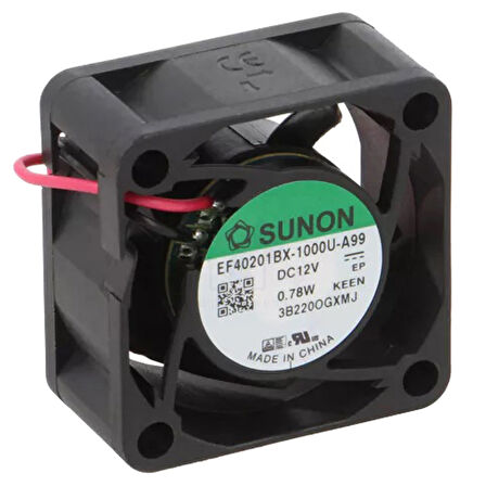 Sunon 40x40x20mm 12v 0.74w/0.06 2 Kablo Fan EF40201BX