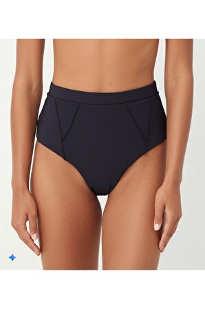 Siyah Süper Yüksek Bel Bikini Altı
