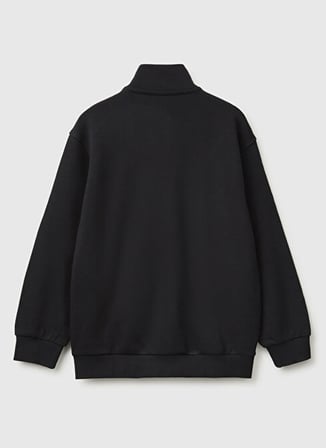 United Colors of Benetton Siyah Erkek Yazı Baskılı Sweatshirt 226A3J68C506E100-EJ_Sweatshirt
