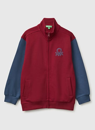 United Colors of Benetton Kırmızı Erkek Logo Baskılı Sweatshirt 226A3J68C506E903-EJ_Sweatshirt