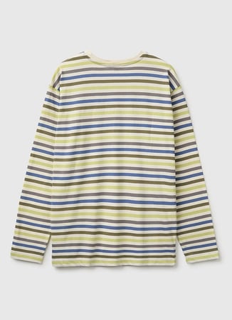 United Colors of Benetton Bej Erkek Çocuk Çizgili T-Shirt 226A35NUC10UH901-EJ_Tişört