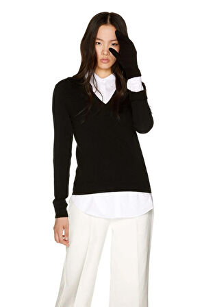 United Colors of Benetton Kadın Siyah Kazak Model Kodu: 123A1002D4488