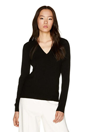 United Colors of Benetton Kadın Siyah Kazak Model Kodu: 123A1002D4488