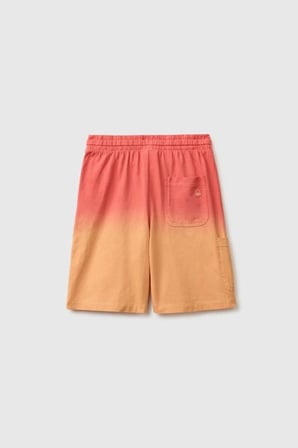 United Colors of Benetton Erkek Çocuk Kırmızı Mix Arka Cebi Logo Detaylı Beli İpli Bermuda Şort 6-14 Yaş 