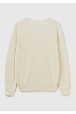 United Colors Of Benetton Kadın / Kız Krem Kazak (Model Kodu: 123A1002D4488 )