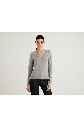 United Colors of Benetton Kadın Gri Kazak Model Kodu: 123A1002D4488