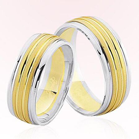 Sarı Beyaz Altın Alyans 8303