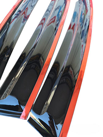 Kia Bongo Düz Kırmızı Kromlu Cam Rüzgarlığı 2006-2020 Arası 2li