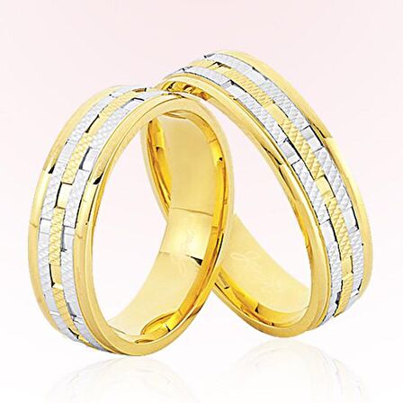 Sarı Beyaz Altın Alyans 8305