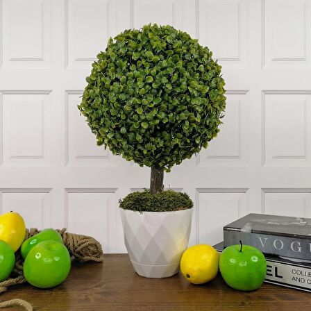Yapay Ağaç Şimşir Top Tek Toplu 28cmx50cm 