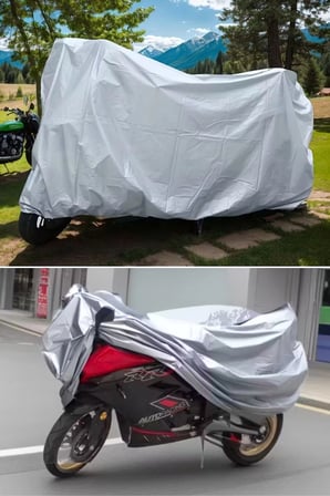 İpek Yıldızı® Su Geçirmez Yağmur,Kar,Dolu Koruyucu Motorsiklet Brandası - Örtüsü