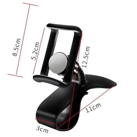 İpek Yıldızı® Araç İçi Konsola Takılan Döner Başlıklı Telefon Kıskacı Telefon Tutucu
