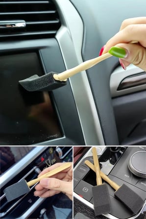 İpek Yıldızı® 5'li Araba Havalandırma Temizleme Fırçaları Klima Çıkışları,Toz Alma&Otomobil İçi Detaylı Mini Temizlik Aparatları