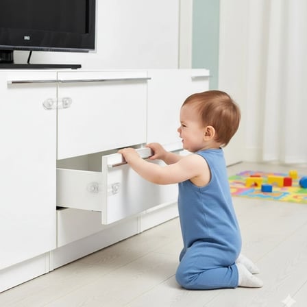 İpek Yıldızı® 2'li Mini Çok Amaçlı Kilit- Çocuk Güvenlik Gereçkerli Çekmece,Dolap,Kapak Kilidi