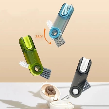 İpek Yıldızı®  3 Fonksiyonlu Pratik Şişe Temizleme Fırçası Mutfak Banyo Araç İçin Çok Amaçlı Fırça
