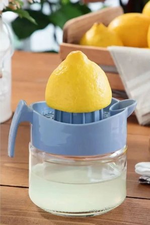 İpek Yıldızı® 300ml Cam Hazneli Pratik Limon Narenciye Sıkacağı KC-405