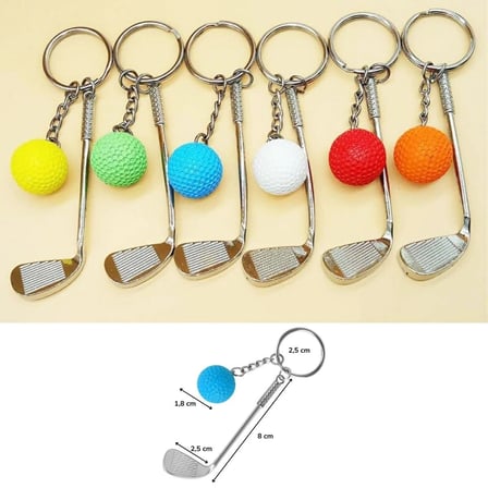 İpek Yıldızı® Gerçekçi Golf Tasarımlı Şık Anahtarlık Kolye Çanta Süsü Golf Keychain