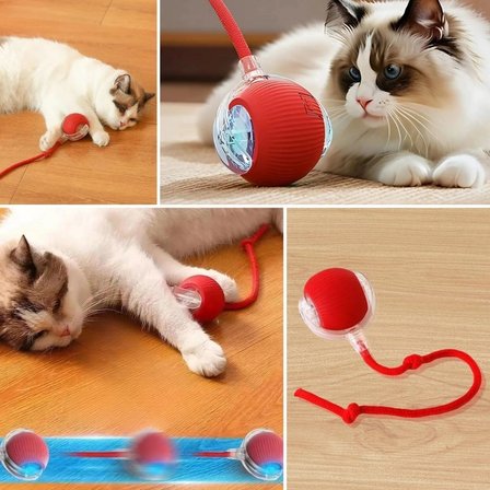 İpek Yıldızı® Şarjlı Otomatik Hareketli Kedi Köpek İçin 360 Derece Dönen İnteraktif Akıllı Oyun Topu