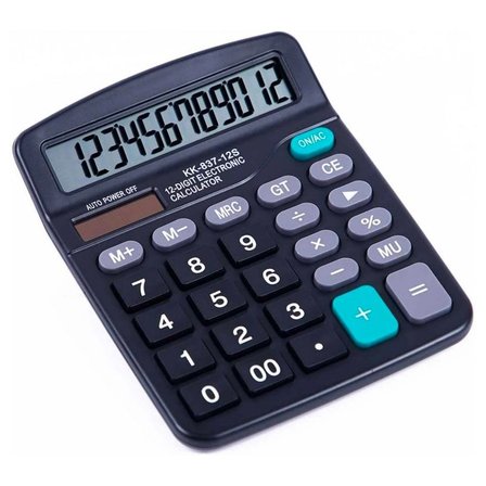 İpek Yıldızı® Standart Fonksiyonlu 12 Haneli Geniş LCD Ekran,Pill Masaüstü Hesap Makinesi