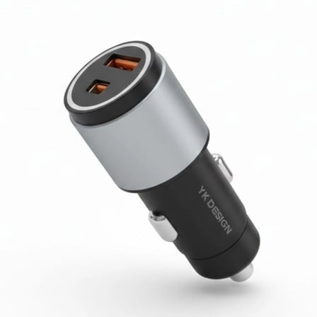İpek Yıldızı® Araç İçi Çakmaklığa TakılanType-C ve USB Girişli 2 Portlu Hızlı Şarj Adaptörü