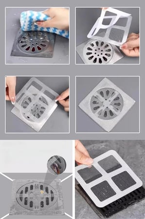 İpek Yıldızı® 10'lu Banyo ve Mutfak Lavabo Koku Önleyici ve Haşere Böcek Önleyici Gider Filtresi