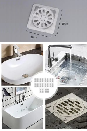 İpek Yıldızı® 10'lu Banyo ve Mutfak Lavabo Koku Önleyici ve Haşere Böcek Önleyici Gider Filtresi