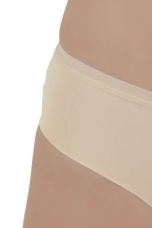 Kadın Mikro Kumaş Dikişsiz İz Yapmaz Külot - 3'lü Özel Paket (Siyah, Beyaz, Ten Renk)