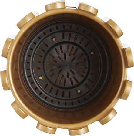 Omnipazar SO-İS02 İstanbul Dekoratif Yuvarlak Saksı 2,6 lt Mocha 6 Adet