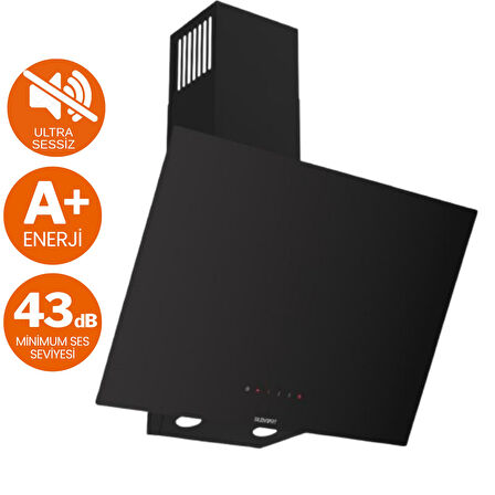 Ferre FryArt & buharlı Elio Sessiz Davlumbaz Elektrikli Siyah Ank. Set ( D077-SA + MS261 + XE64CS )