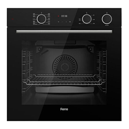 Ferre FryArt & buharlı Elio Sessiz Davlumbaz Elektrikli Siyah Ank. Set ( D077-SA + MS261 + XE64CS )