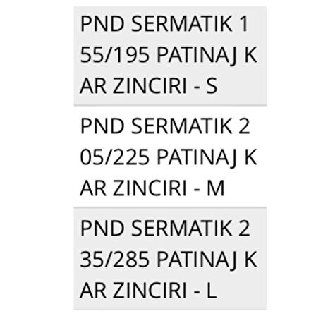 Pnd Spanzetli Sermatik 205/225 Patinaj Kar Zinciri Medium