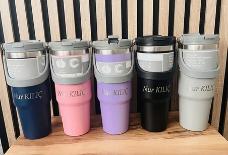 Kişiye Özel 900 ml Vakumlu Paslanmaz Çelik Termos