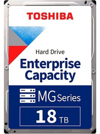 Toshiba 18Tb 3.5" Mg11Aca18Te-V Aı Sata 3.0 7200 Rpm 7-24 Güvenlik-Ent Harddisk