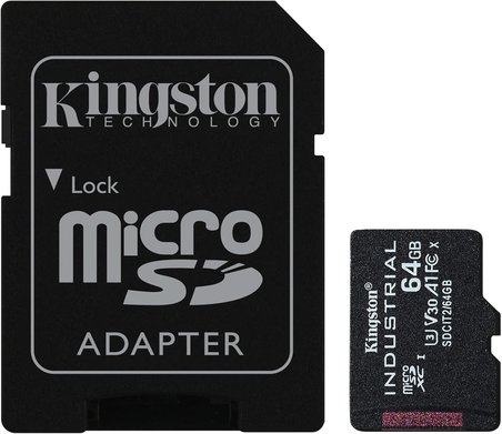 Kingston Sdcıt2-64Gb 64Gb Microsdxc Industrial C10 A1 Pslc Card + Sd Adapter Hafıza Kartı